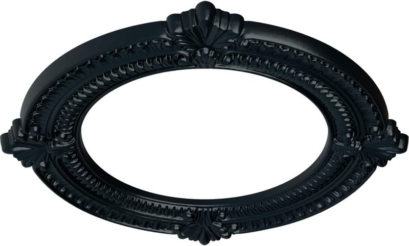 Ekena Millwork CM13BNNSF 13-1/8" x 8" x 5/8" Benson Ceiling Medallion, Night Shade - Image 2